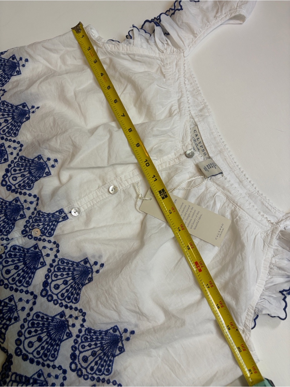 Calypso St. Barth 100% cotton, eyelet sleep set, old money, classy, cottagecore - Picture 9 of 11